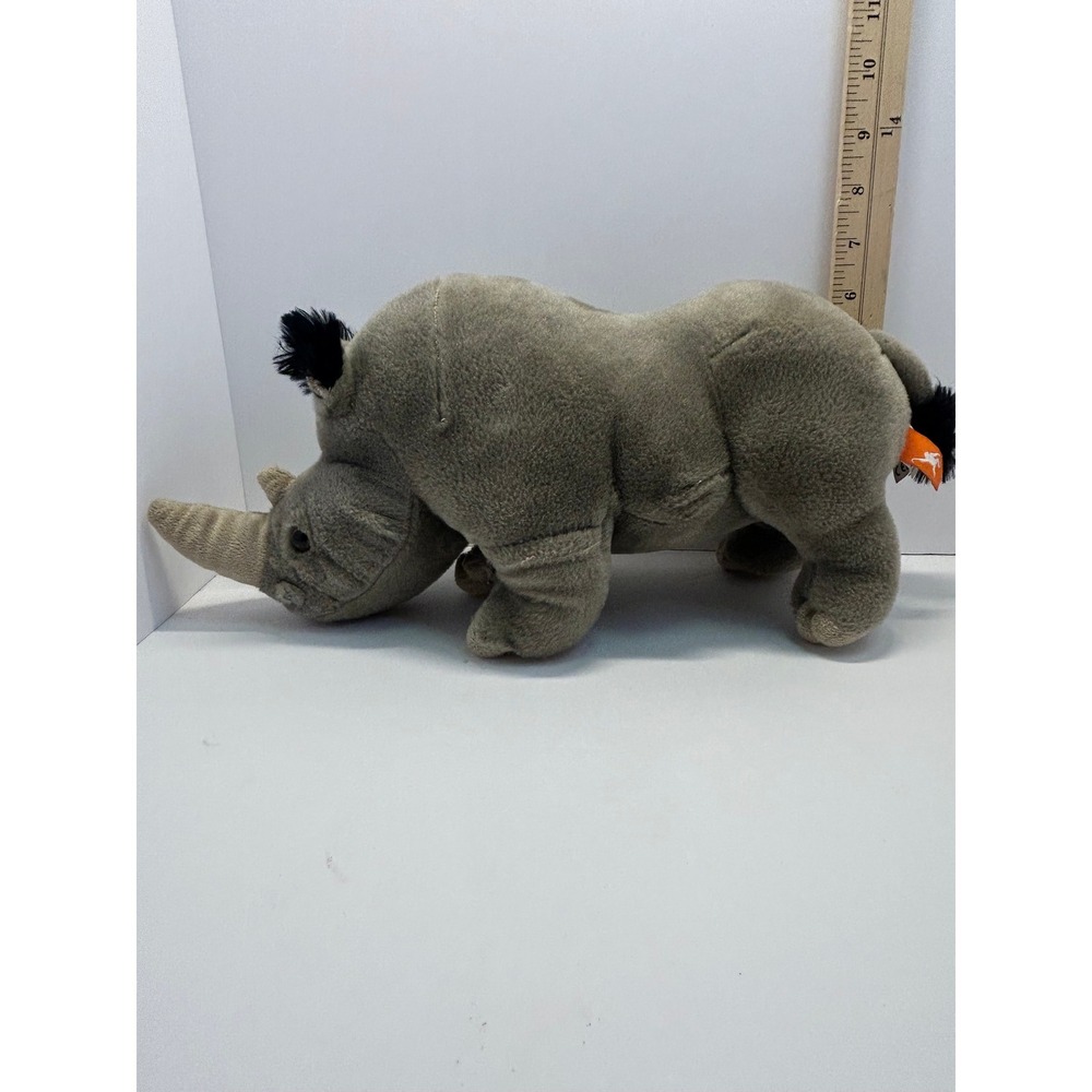 Wild Republic Rhinoceros Rhino Stuffed Animal Plush Toy Gray 11" Long